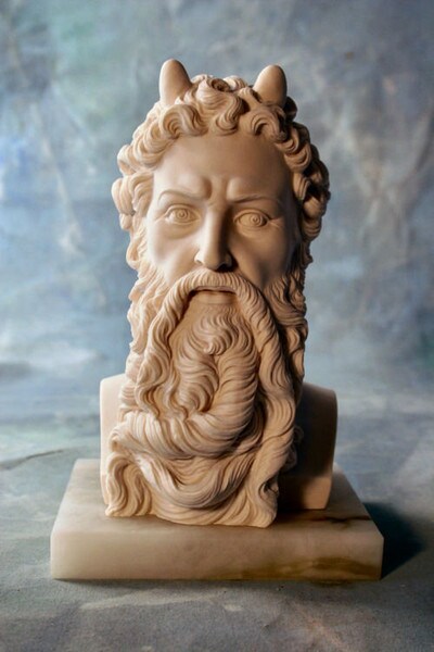 Moses Bust By Michelangelo Statue portrait